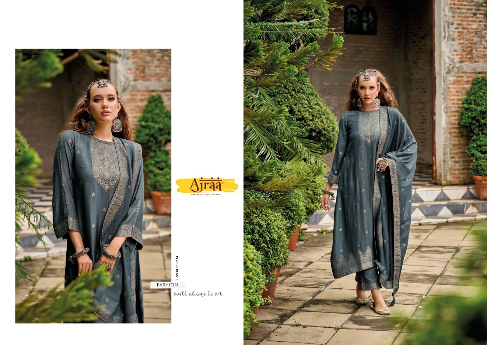 Karigiri By Ajira Pashmina Designer Salwar Suits Catalog